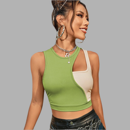 Freya Contrast Stitch Crop Vest