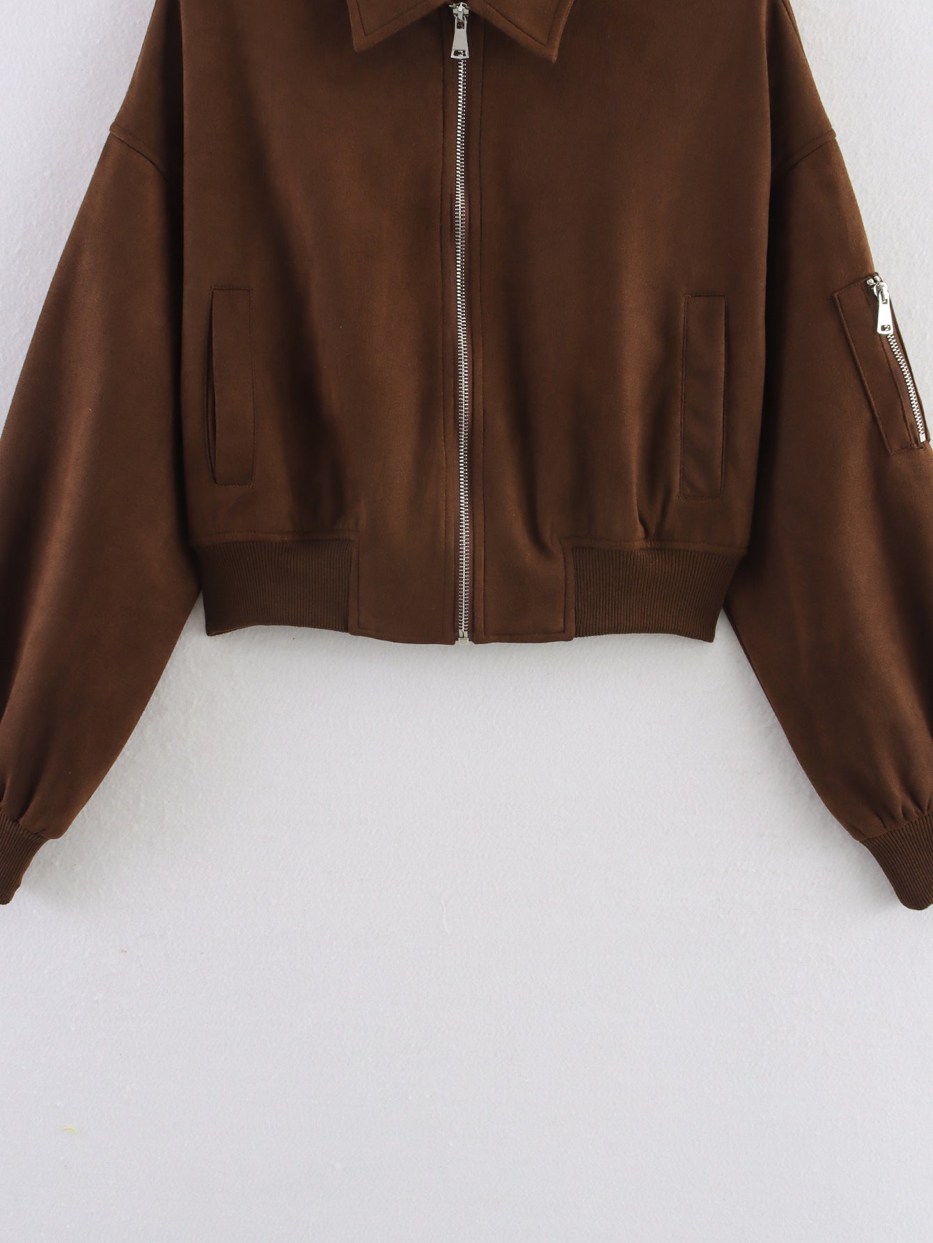 JAQUETA SUEDE LOOSE VARSITY