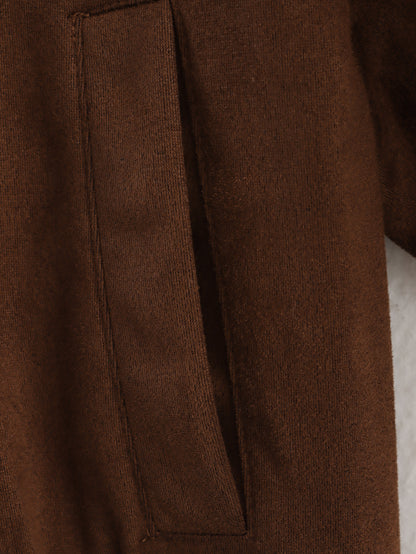 JAQUETA SUEDE LOOSE VARSITY