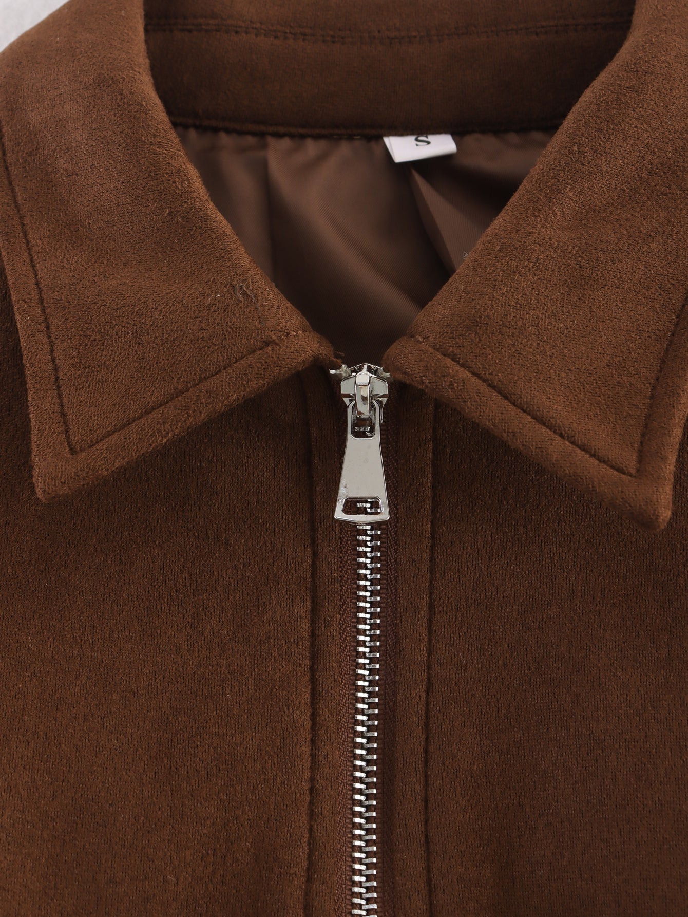 JAQUETA SUEDE LOOSE VARSITY