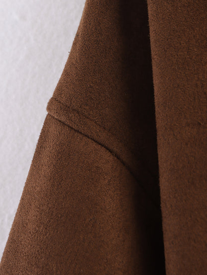 JAQUETA SUEDE LOOSE VARSITY