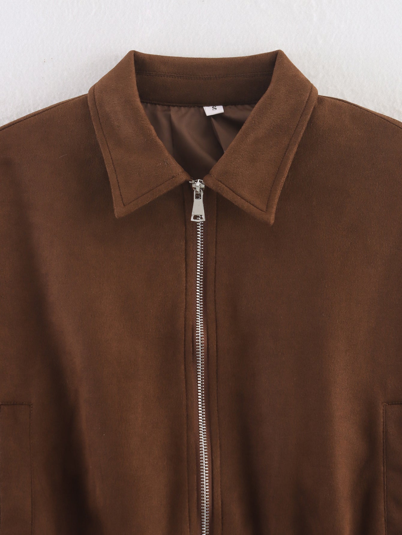 JAQUETA SUEDE LOOSE VARSITY