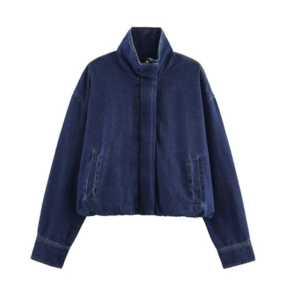 Jaqueta de Hawkins: Bomber Jeans Vintage Oversized.
