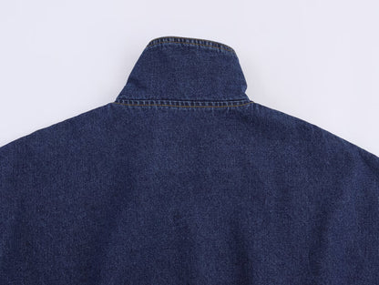 Jaqueta de Hawkins: Bomber Jeans Vintage Oversized.