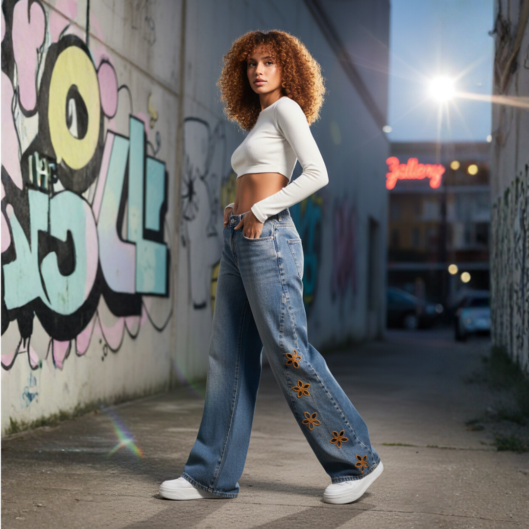 NOMAD EMBROIDERED JEANS