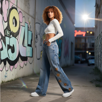 NOMAD EMBROIDERED JEANS