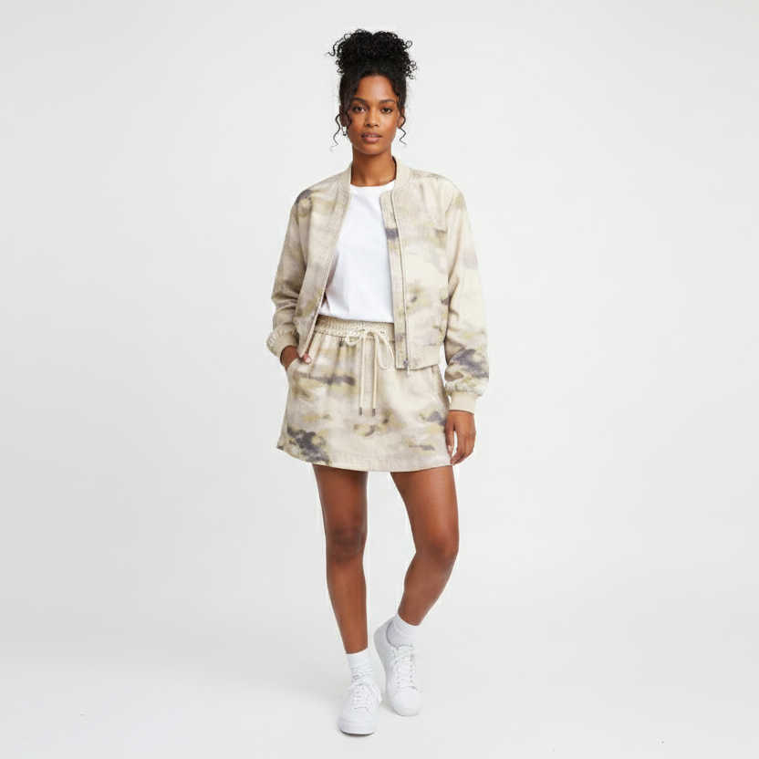 Conjunto Vanguard: Bomber Tie Dye Exclusiva e Minissaia Loose Fit (Curadoria Premium) 2026