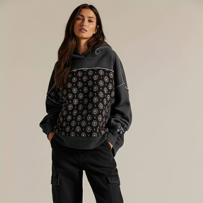 OVERSIZE QUILTED STREET HOODIE — GLOBAL CURATION
