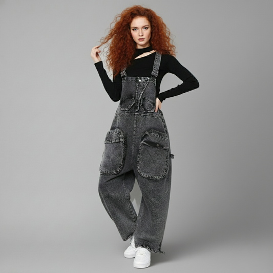 STREET UTILITY JUMPSUIT — DARK DENIM IMPORT
